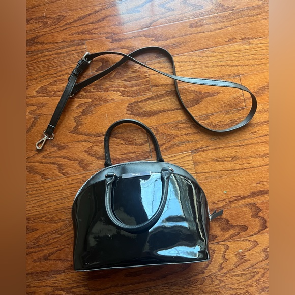 Nine West Black Glossy Satchel - Picture 5 of 6